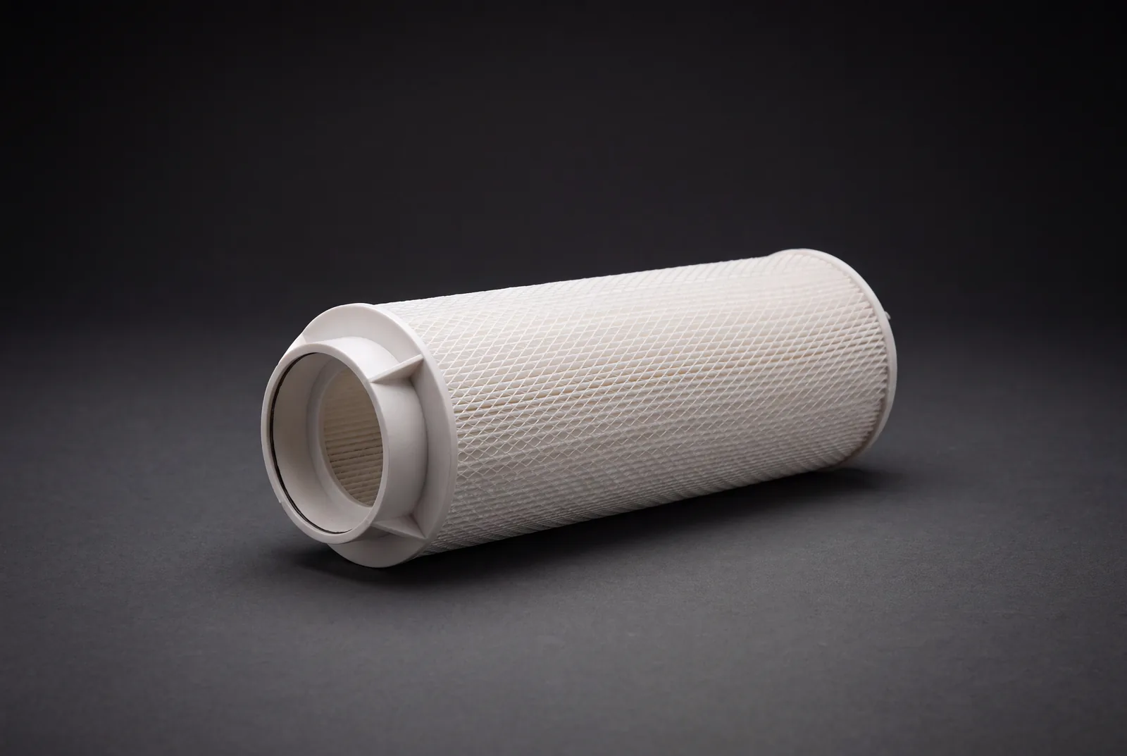 Parker MegaFlow high-flow replacement filter cartridge — pleated element showing open-end interface, compatible alternative to Parker MegaFlow